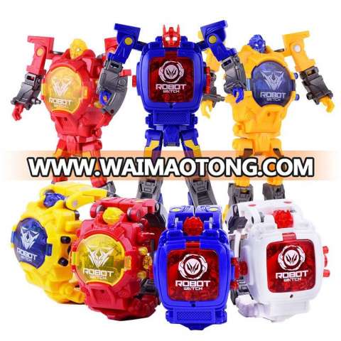 Kid toy deformer robot watch transform toys